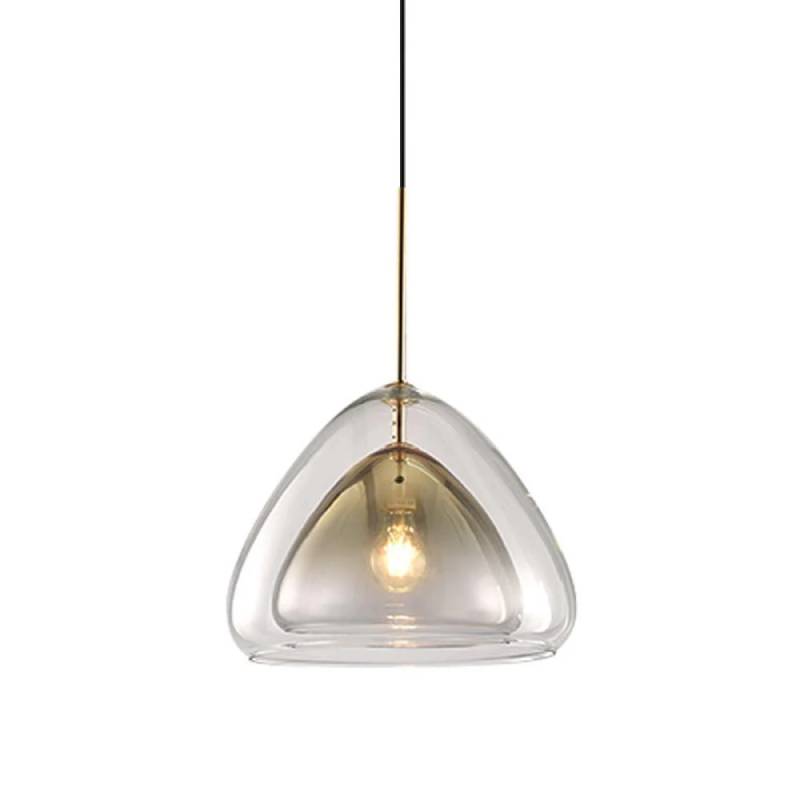 Modern Glass Pendant Light – Clear Shade Ceiling Fixture
