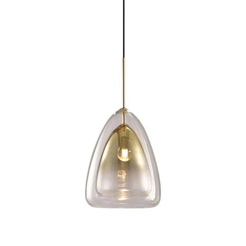 Modern Glass Pendant Light – Clear Shade Ceiling Fixture