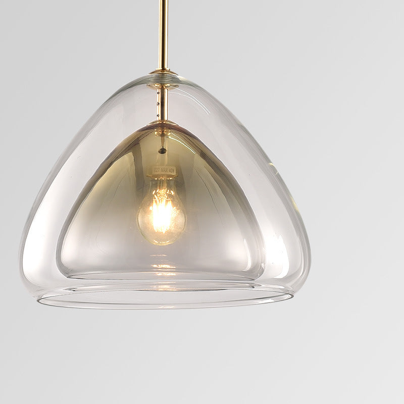 Modern Glass Pendant Light – Clear Shade Ceiling Fixture