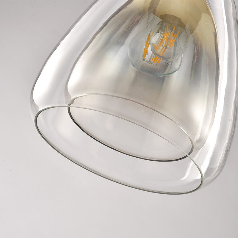 Modern Glass Pendant Light – Clear Shade Ceiling Fixture
