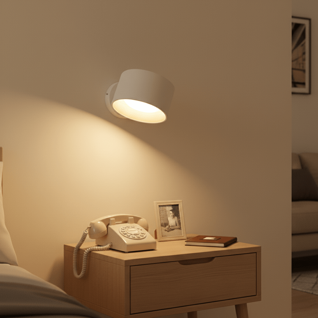 Wireless Rechargeable Wall Light – Nordic LED Design with Remote Dimming