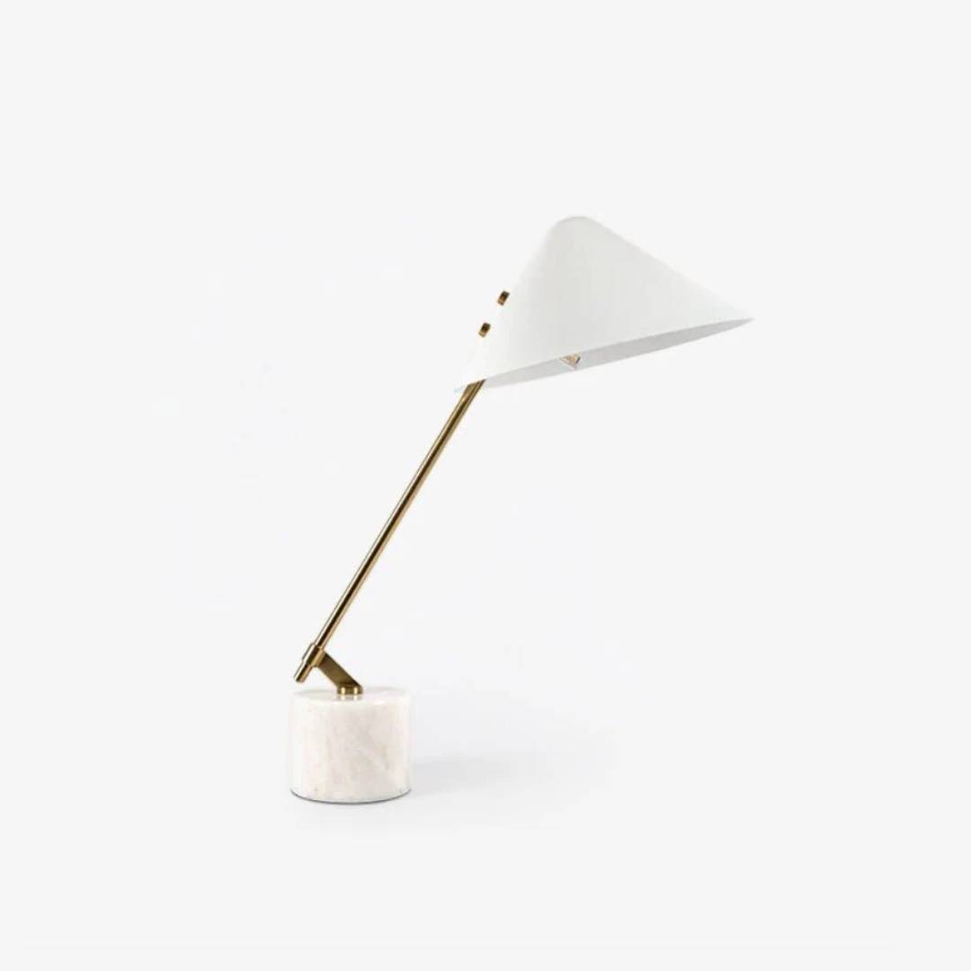 Luxury Marble Base Table Lamp – Modern Brass Desk Light