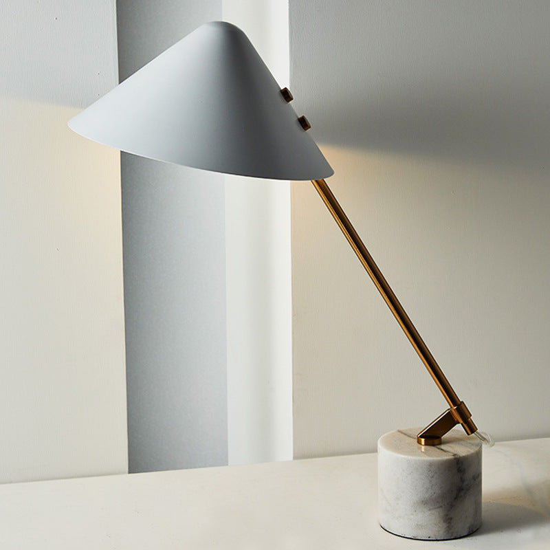 Luxury Marble Base Table Lamp – Modern Brass Desk Light