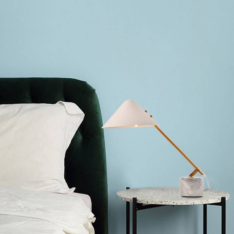 Luxury Marble Base Table Lamp – Modern Brass Desk Light