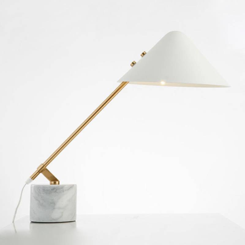 Luxury Marble Base Table Lamp – Modern Brass Desk Light