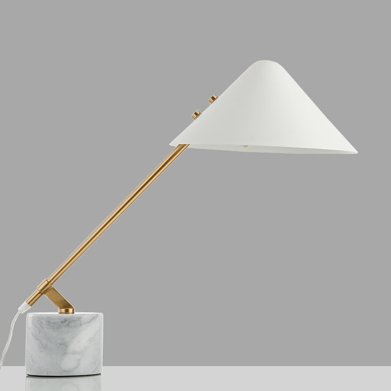 Luxury Marble Base Table Lamp – Modern Brass Desk Light