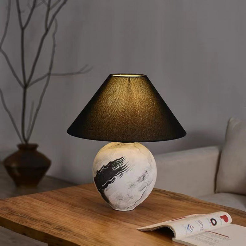Marble Pattern Ceramic Lamp – Soft Ambient Lighting for Modern Homes