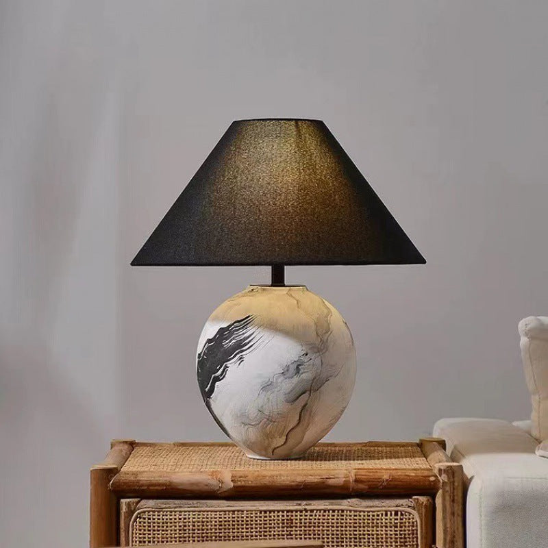 Marble Pattern Ceramic Lamp – Soft Ambient Lighting for Modern Homes