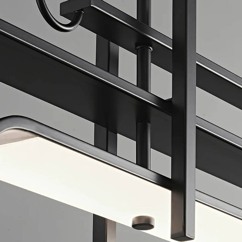 Modern Linear LED Chandelier – Minimalist Pendant Light for Dining Room