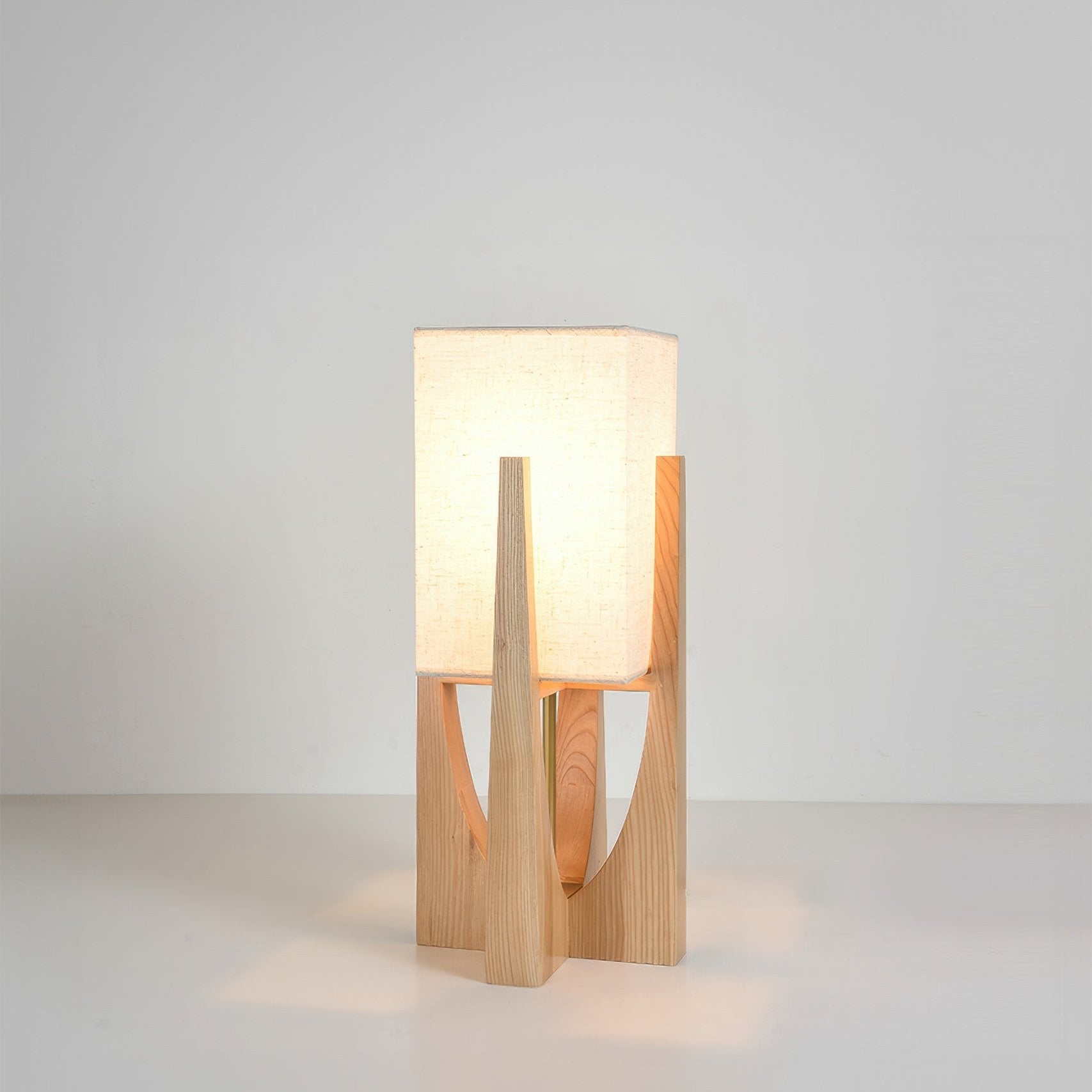 Japanese Walnut Floor Lamp – Minimalist Solid Wood Standing Light