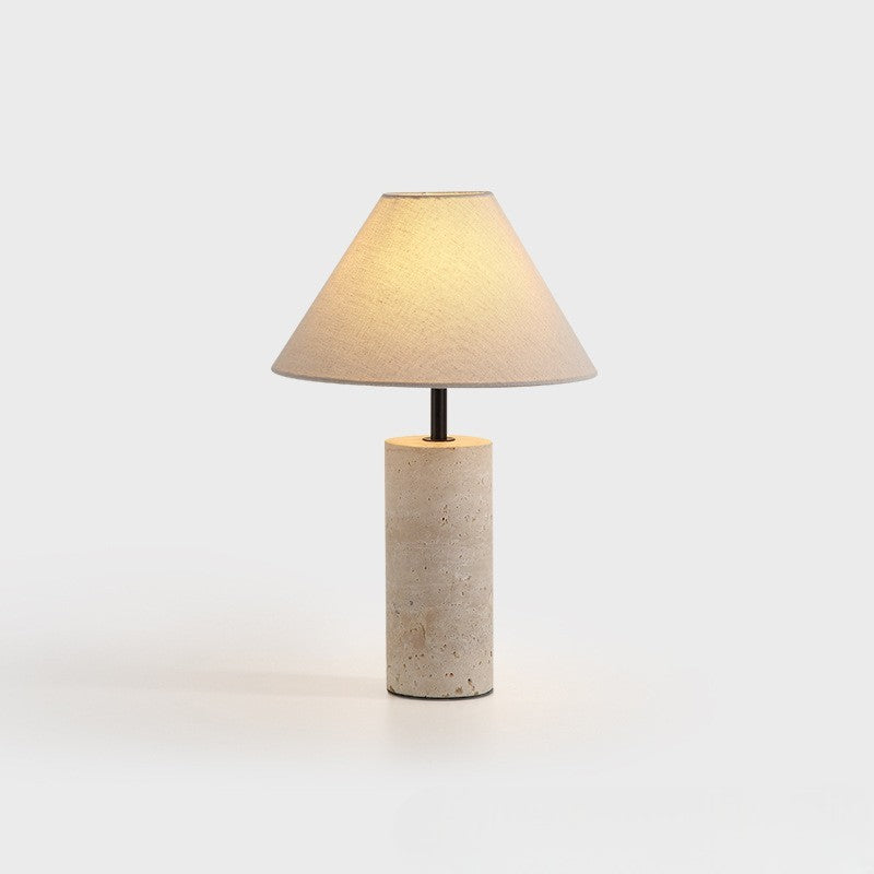 Marble & Linen Table Lamp – Modern Decorative Light