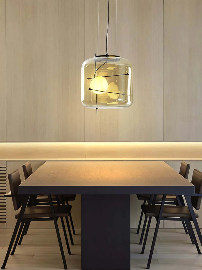 Modern Glass Pendant Light – Contemporary Ceiling Hanging Lamp