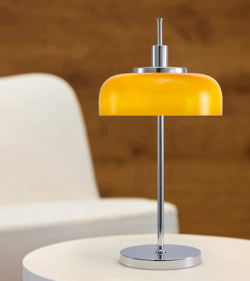 Modern Dome Table Lamp – Minimalist Metal & Glass Design for Home Interiors