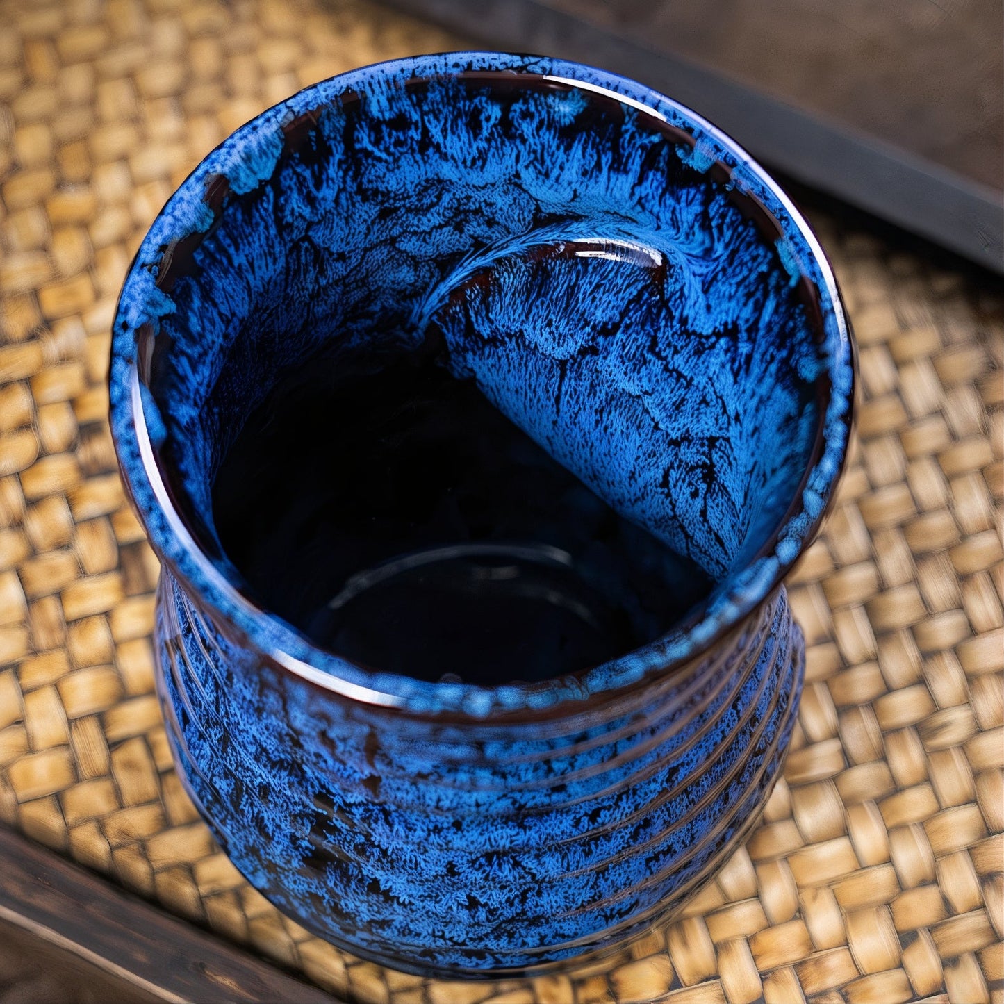 Set of 4 Large Ceramic Coffee Mugs 500ml Abstract Coffee Cups Modern Rustic Drinkware for Tea Latte Coffee & Kitchen Decor