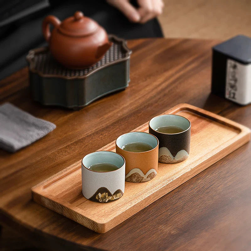 6 Piece Ceramic Espresso Cup Gift Set with Travel Storage Box 60ml Coffee Cups for Espresso Cortado Tea & Coffee Lovers