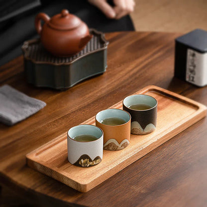 6 Piece Ceramic Espresso Cup Gift Set with Travel Storage Box 60ml Coffee Cups for Espresso Cortado Tea & Coffee Lovers