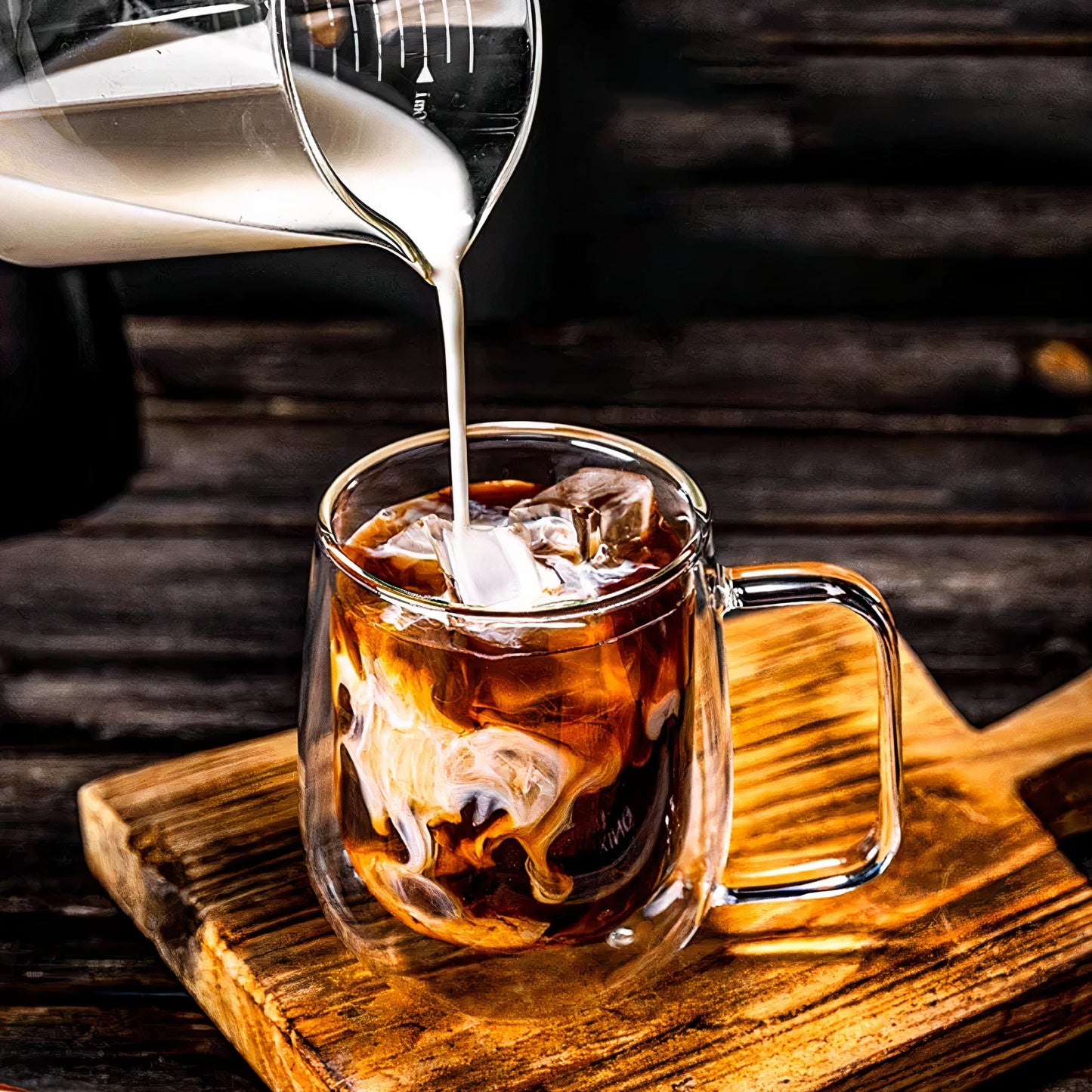 Set of 4 Double Walled Glass Coffee Cups 350ml Insulated Latte Mugs for Coffee Tea Cappuccino Dishwasher Safe Glassware