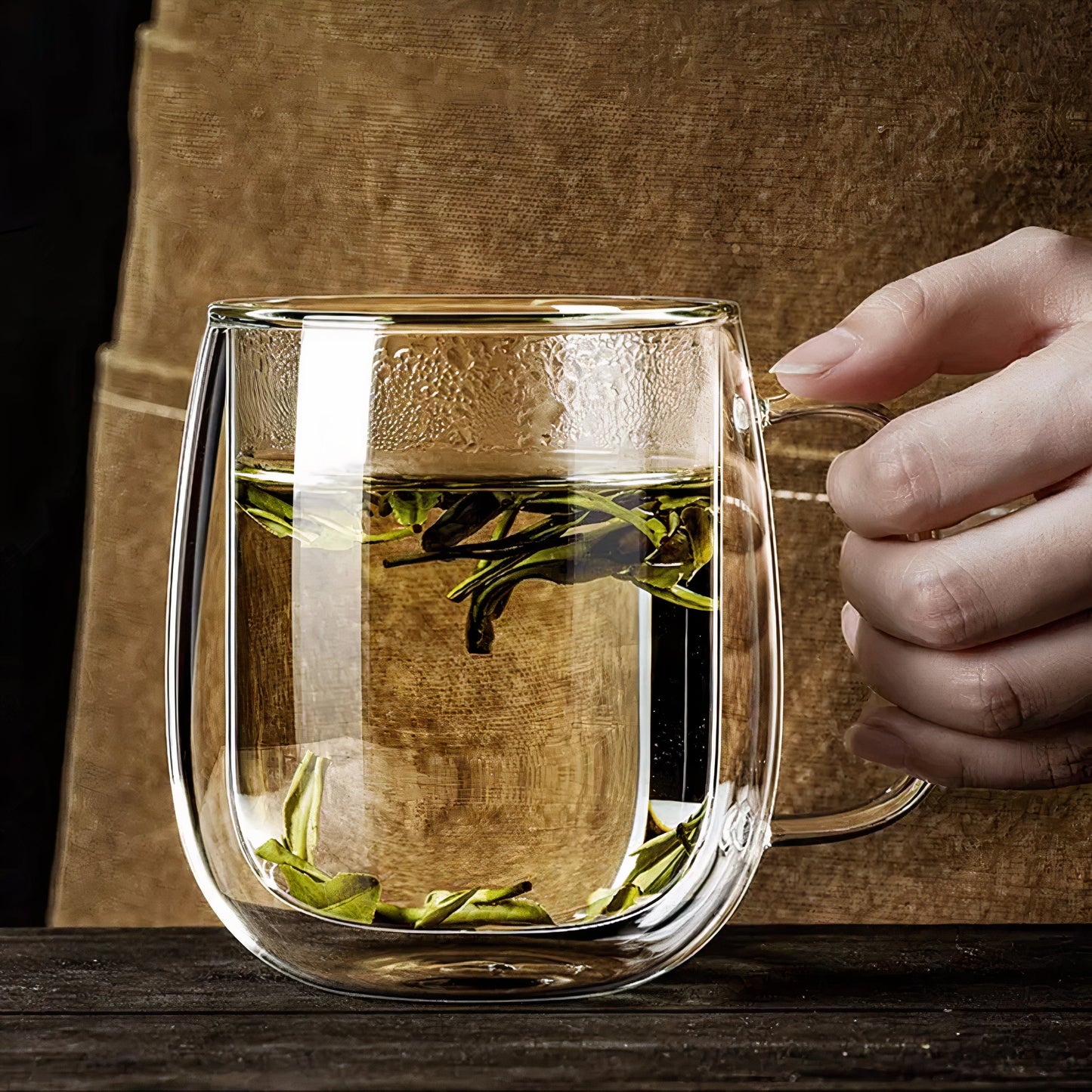 Set of 4 Double Walled Glass Coffee Cups 350ml Insulated Latte Mugs for Coffee Tea Cappuccino Dishwasher Safe Glassware