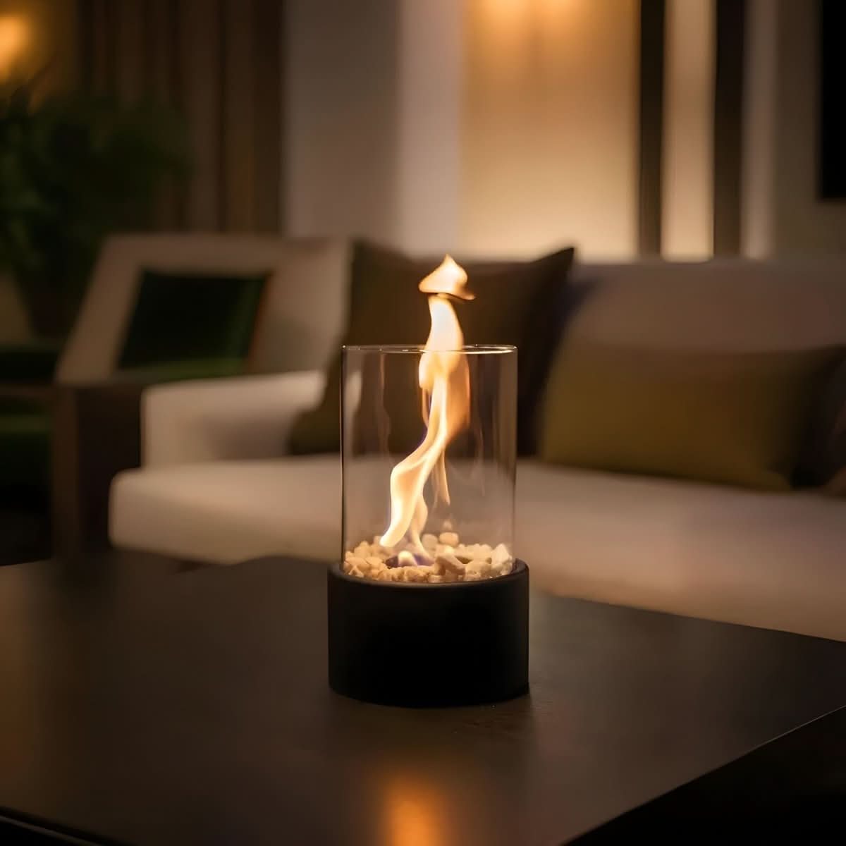 Smokeless Tabletop Fireplace – Modern Indoor & Outdoor Decorative Flame