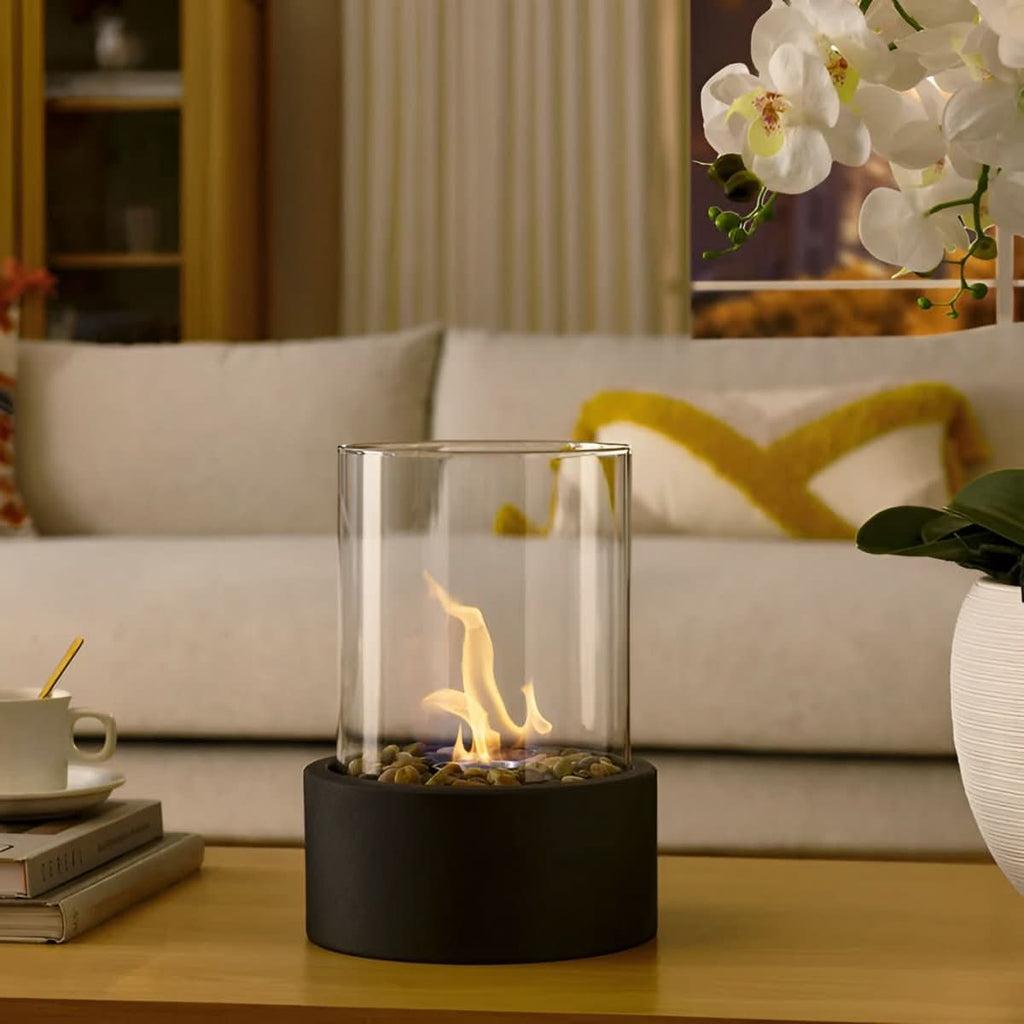 Smokeless Tabletop Fireplace – Modern Indoor & Outdoor Decorative Flame