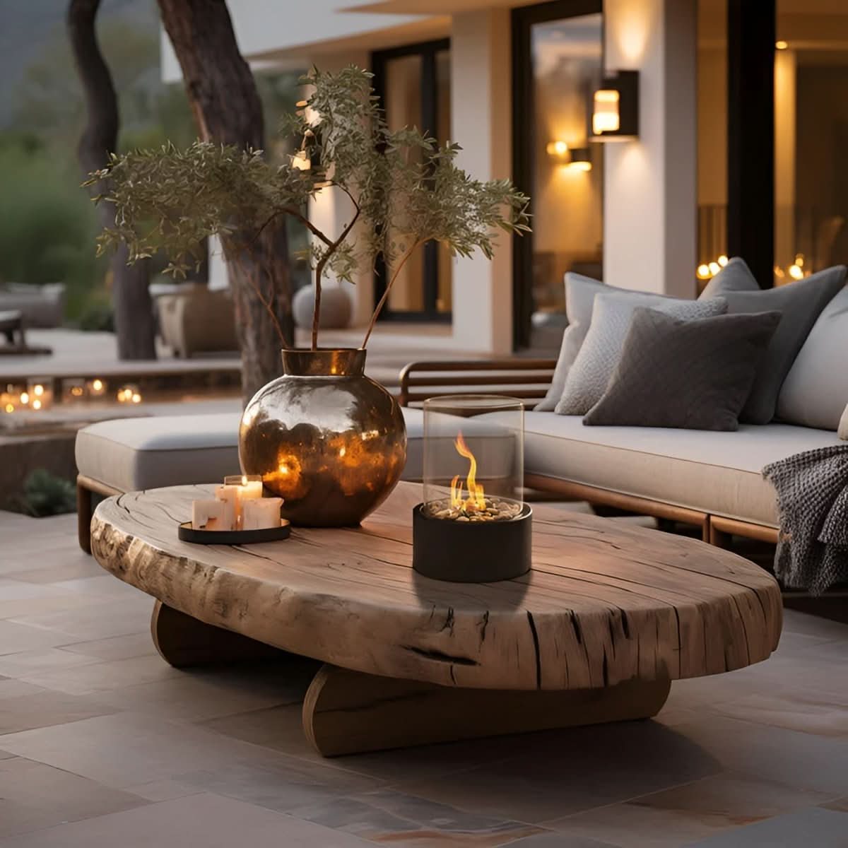 Smokeless Tabletop Fireplace – Modern Indoor & Outdoor Decorative Flame