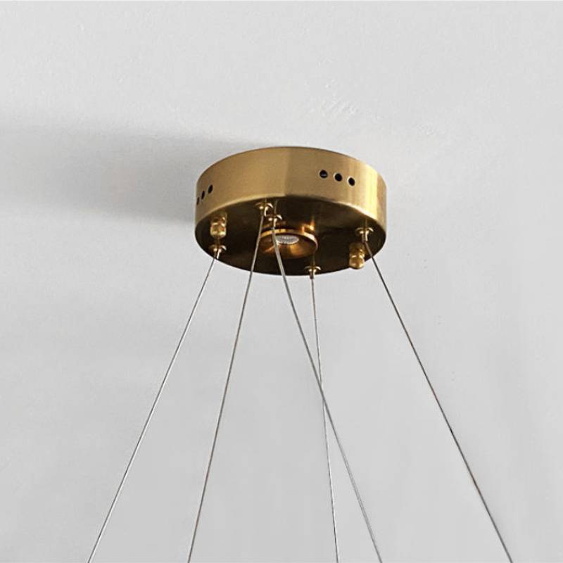 Modern Spiral Acrylic Chandelier – Luxury LED Ring Light