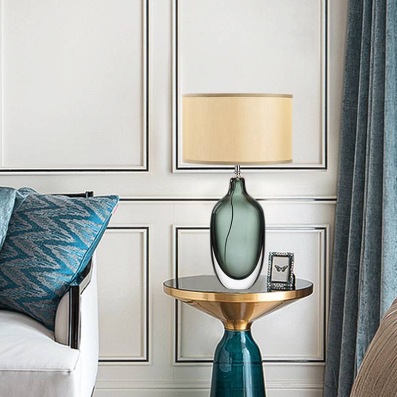 Modern Glass Table Lamp – Soft Ambient Lighting for Bedroom & Living Room