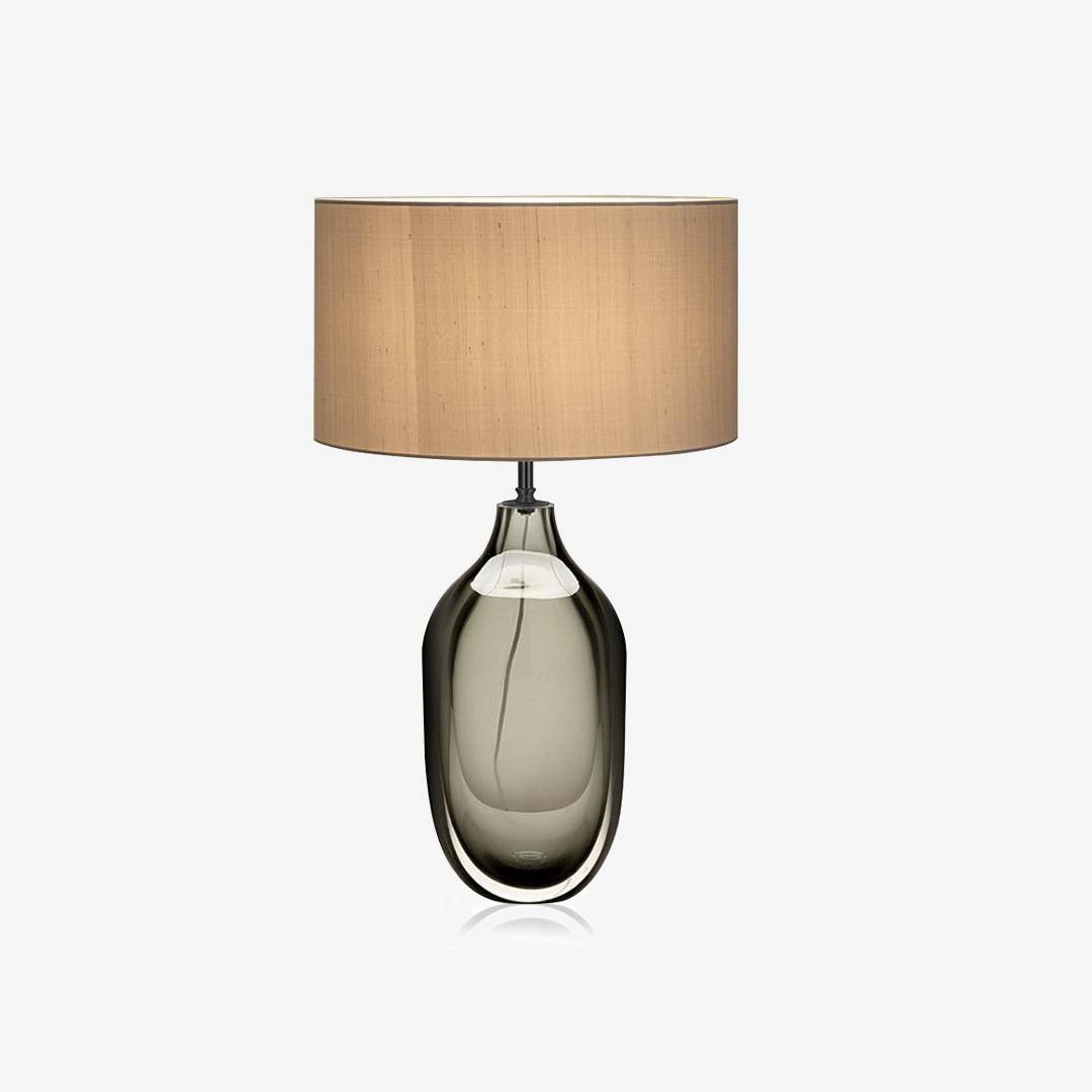 Modern Glass Table Lamp – Soft Ambient Lighting for Bedroom & Living Room