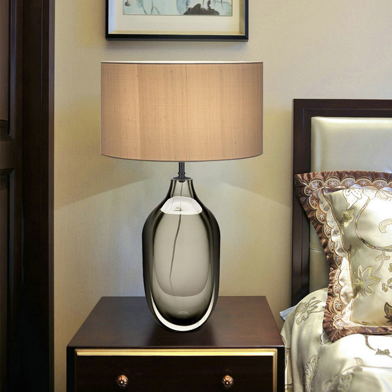 Modern Glass Table Lamp – Soft Ambient Lighting for Bedroom & Living Room