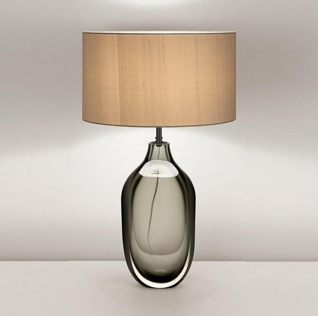 Modern Glass Table Lamp – Soft Ambient Lighting for Bedroom & Living Room