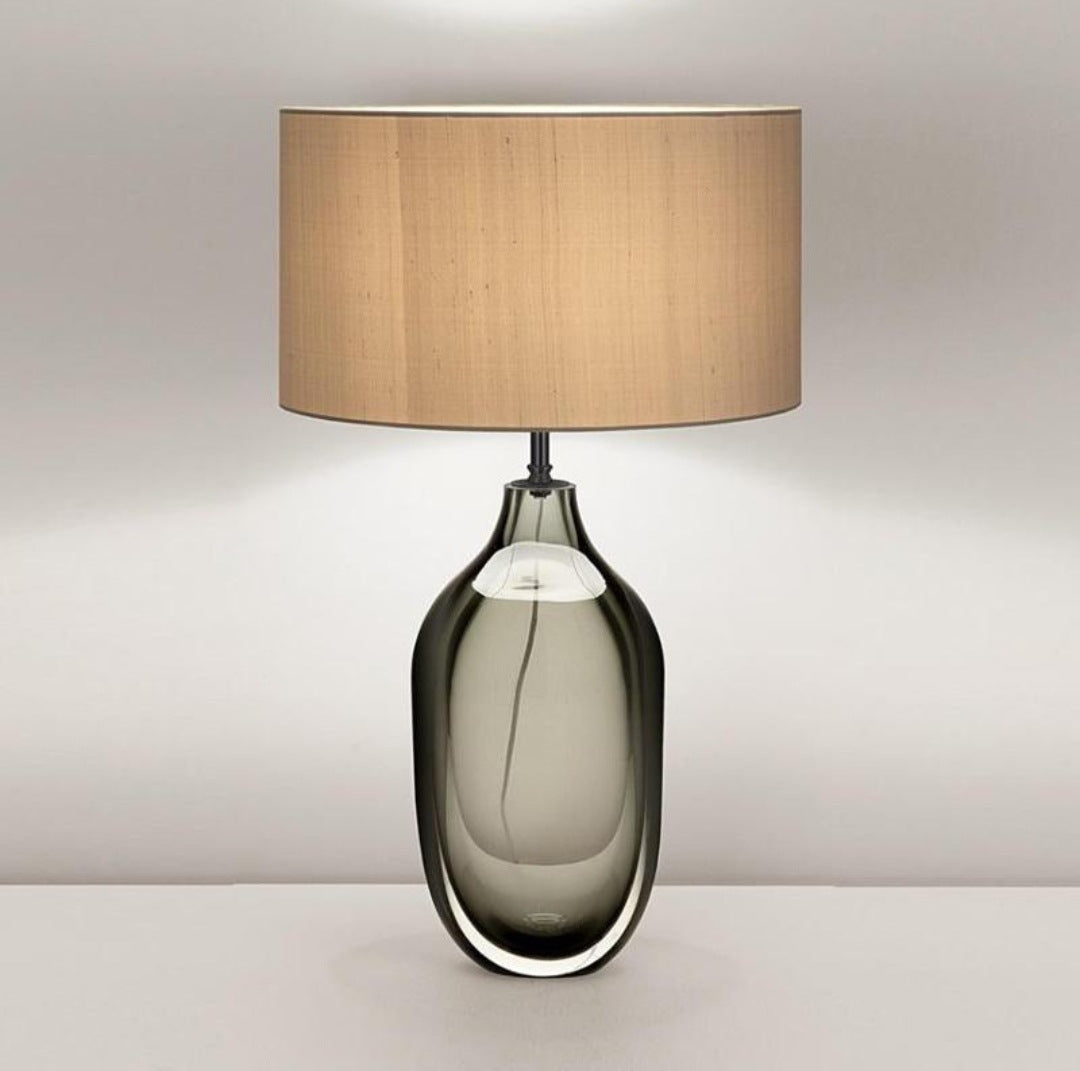 Modern Glass Table Lamp – Soft Ambient Lighting for Bedroom & Living Room