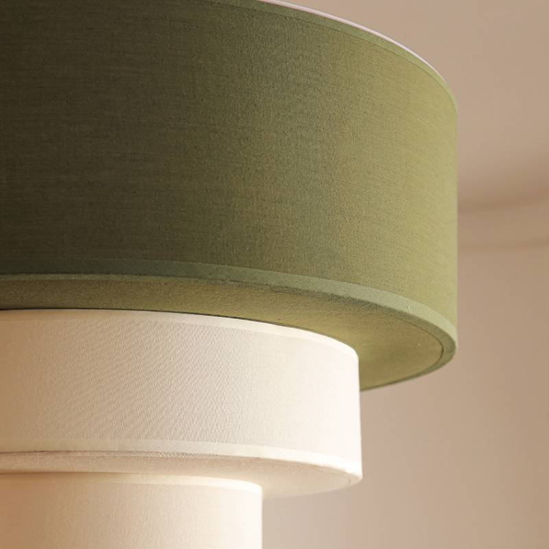 Layered Fabric Pendant Light – Soft Ambient Drum Ceiling Fixture