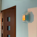 Modern Glass Wall Sconce – Textured Square Decorative Light