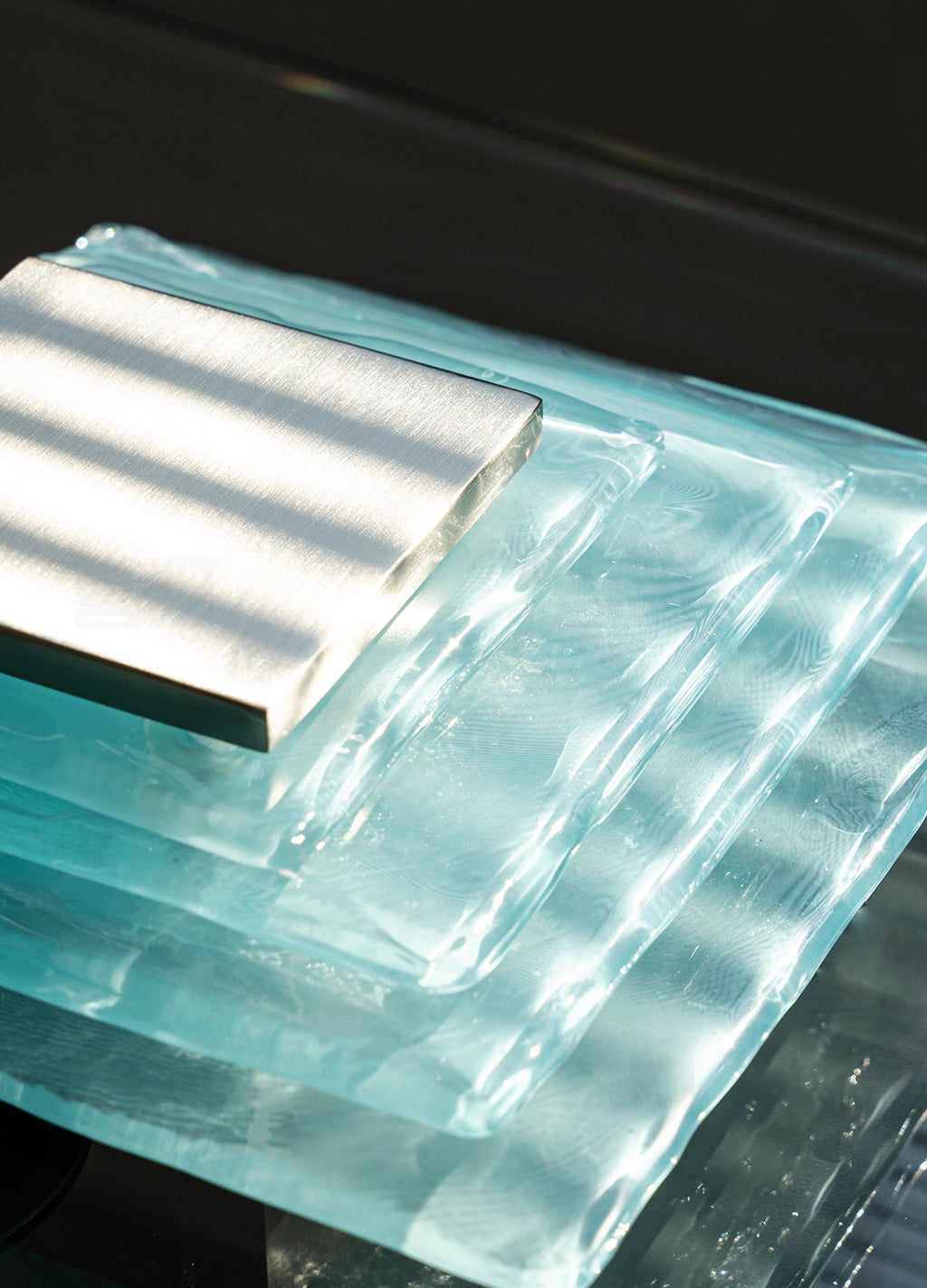 Modern Glass Wall Sconce – Textured Square Decorative Light