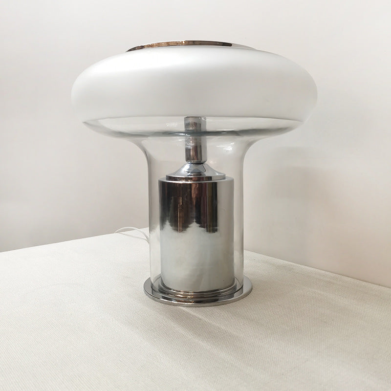 Modern Glass Table Lamp with Chrome Base – Designer Ambient Light