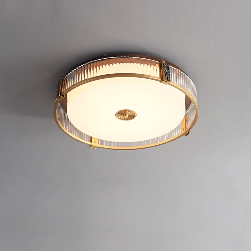 Modern Bedroom Ceiling Light – Elegant Brass LED Lamp