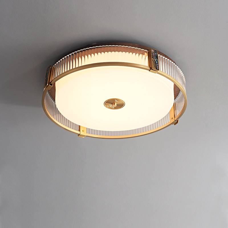 Modern Bedroom Ceiling Light – Elegant Brass LED Lamp