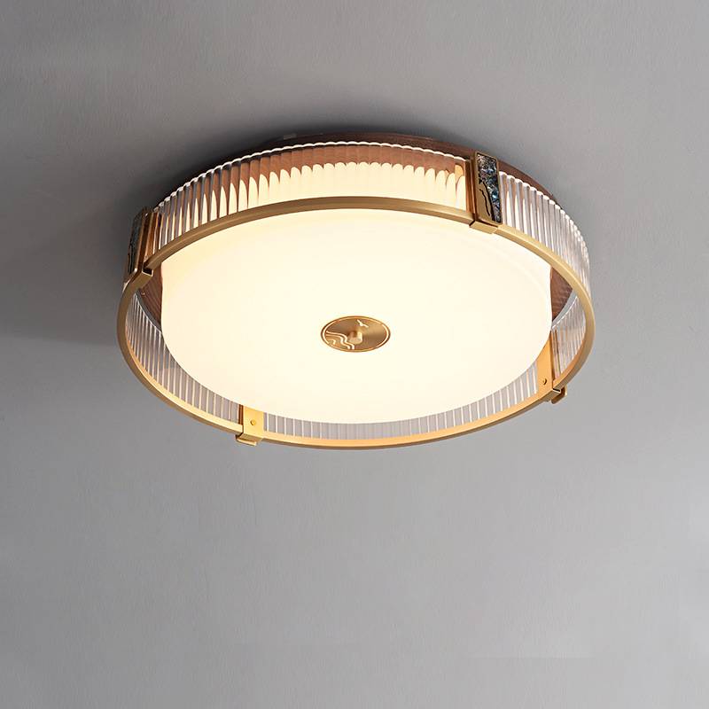Modern Bedroom Ceiling Light – Elegant Brass LED Lamp