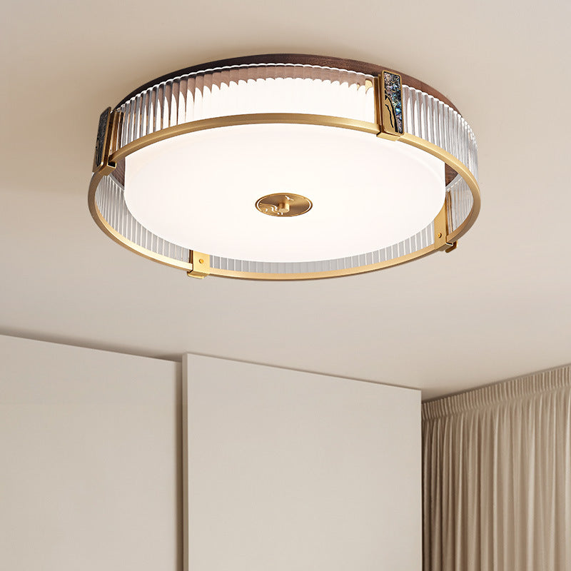 Modern Bedroom Ceiling Light – Elegant Brass LED Lamp