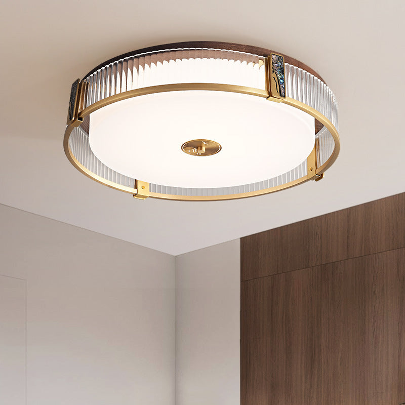 Modern Bedroom Ceiling Light – Elegant Brass LED Lamp