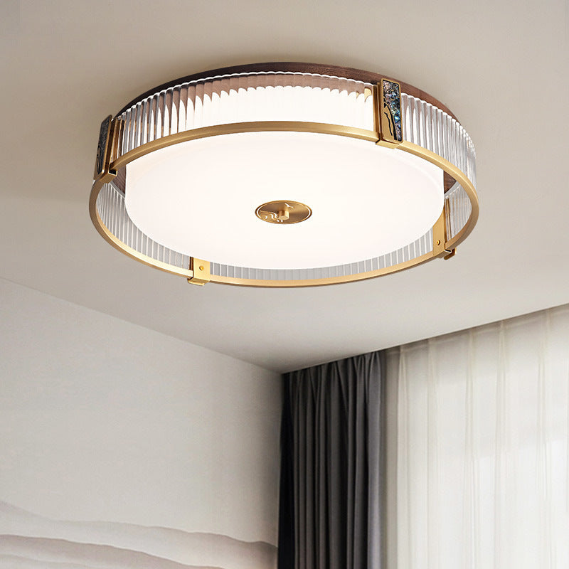 Modern Bedroom Ceiling Light – Elegant Brass LED Lamp