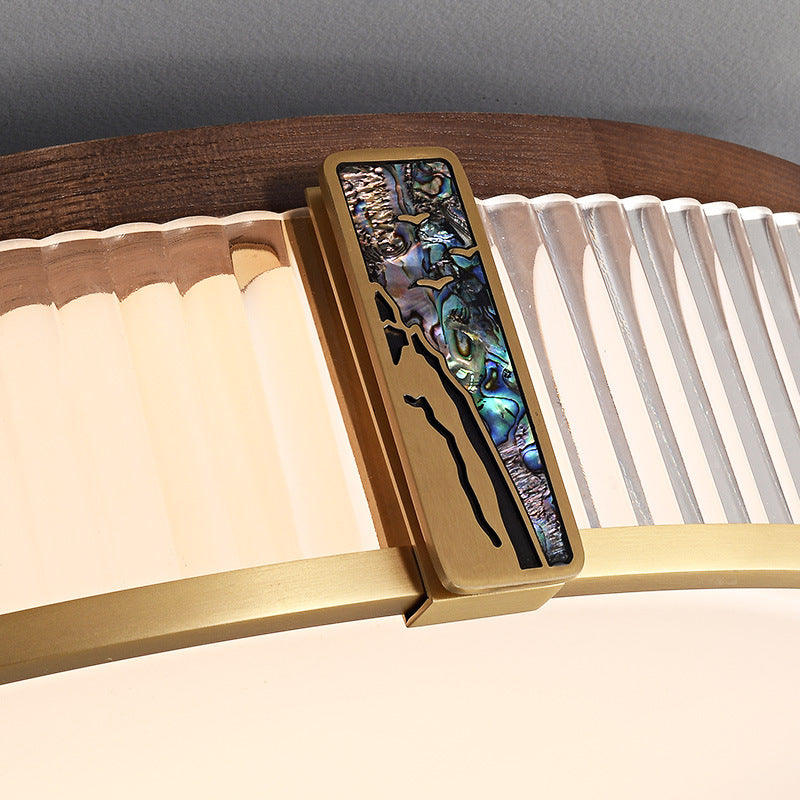 Modern Bedroom Ceiling Light – Elegant Brass LED Lamp