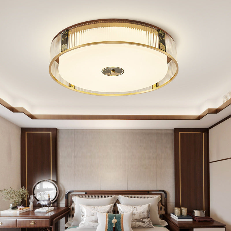 Modern Bedroom Ceiling Light – Elegant Brass LED Lamp