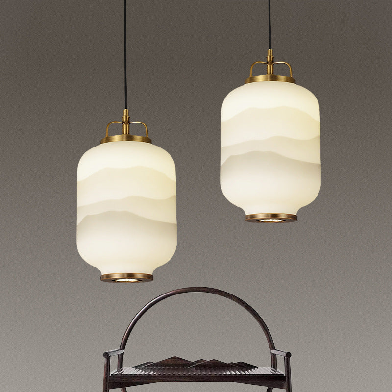 Frosted Glass Pendant Light – Modern Decorative Ceiling Lamp