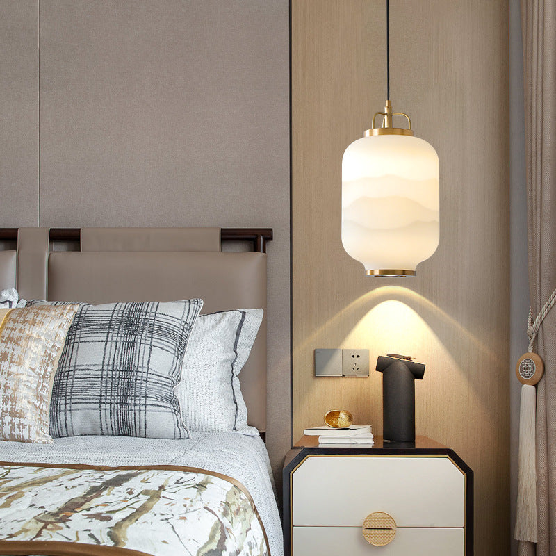 Frosted Glass Pendant Light – Modern Decorative Ceiling Lamp