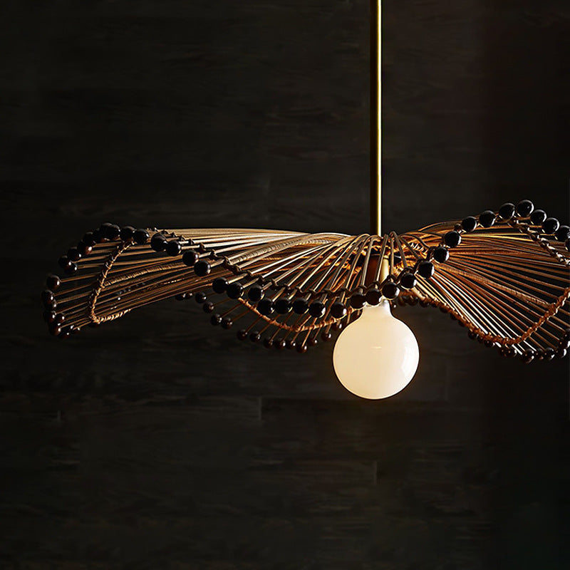 Woven Rattan Pendant Light – Sculptural Decorative Ceiling Fixture