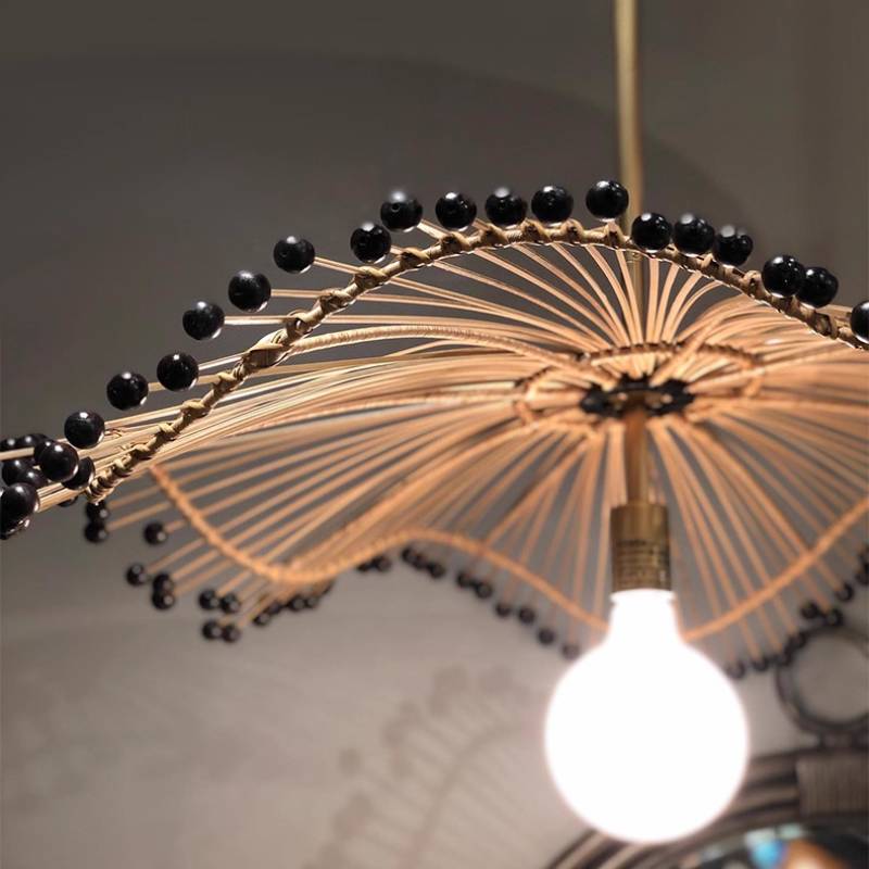 Woven Rattan Pendant Light – Sculptural Decorative Ceiling Fixture