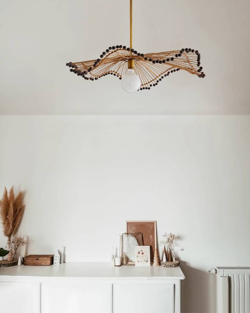 Woven Rattan Pendant Light – Sculptural Decorative Ceiling Fixture