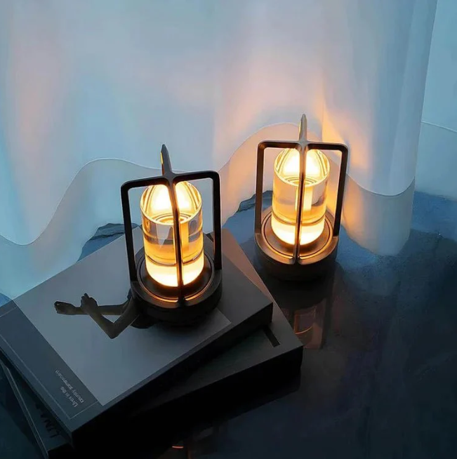 Modern Lantern Lamp | Portable Warm Light for Indoors & Outdoors